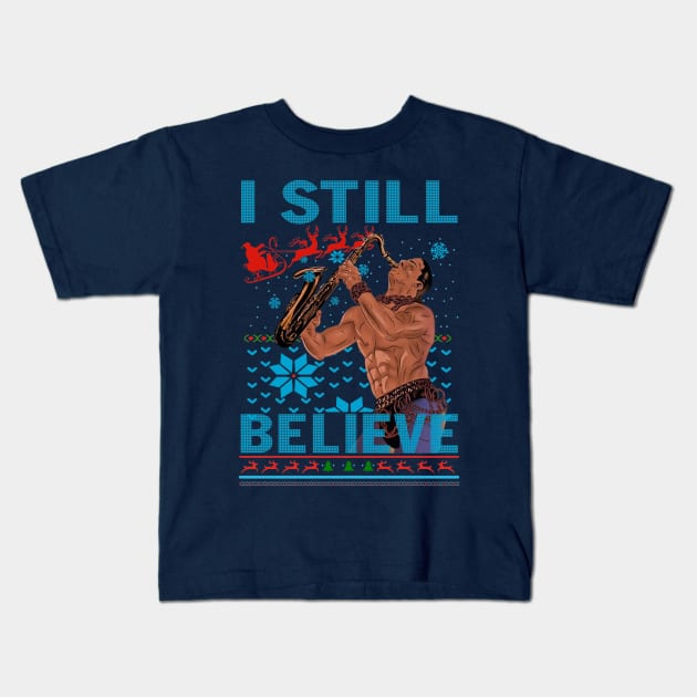 I Still Believe 80s Christmas Kids T-Shirt by Pop Fan Shop